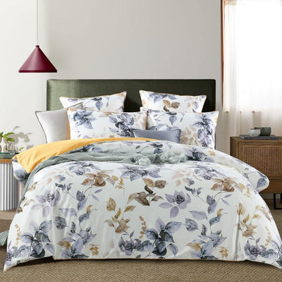 Mya Velvet white quilt cover set