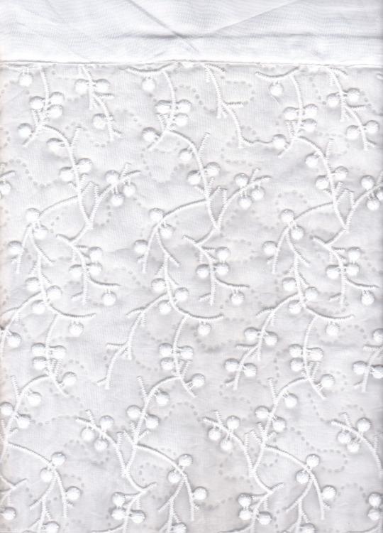 Appliqued soft feel polyester duvet cover set. Ivory quilt cover set.