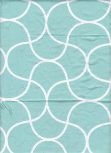 Quilted Effect Printed Aqua Pink Duvet Cover Set with 2 pillowcases