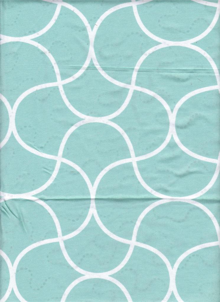 Quilted Effect Printed Aqua Pink Duvet Cover Set with 2 pillowcases