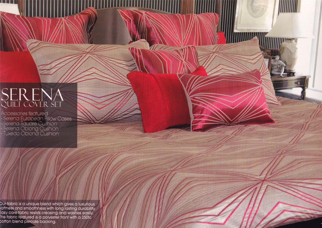 Serena Red Quilt Cover Set