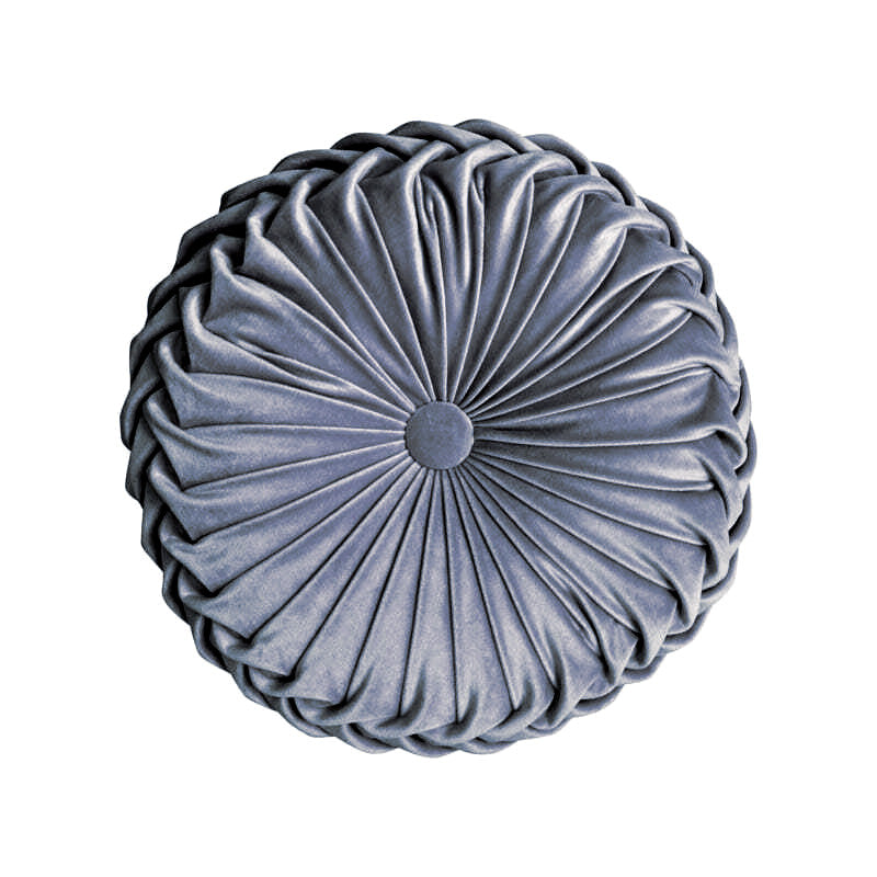 Velvet Pleated Round Filled Cushions